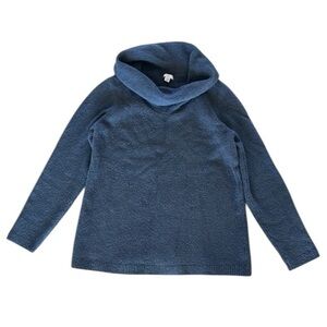 J. Jill bllue boucle cowl neck sweater size XS